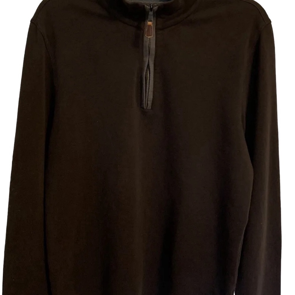 Banana Republic 1/4 zip sweatshirt, dark chocolate brown, small
